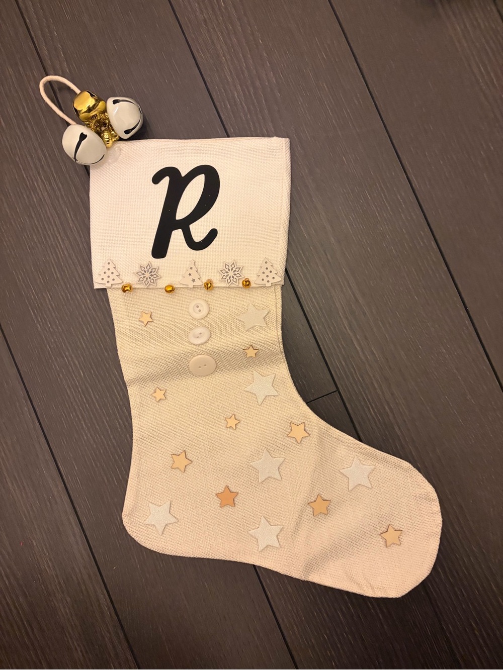 Personalized Christmas Stocking - Cream 'R' Monogram